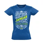 Januári Legenda szülinapos női póló (kék)