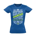 Márciusi Legenda szülinapos női póló (kék)