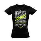 Júniusi Legenda szülinapos női póló (fekete)