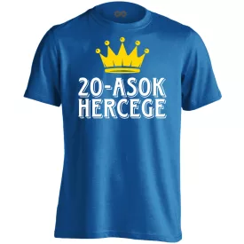 20-as uralkodó szülinapi férfi póló (kék)