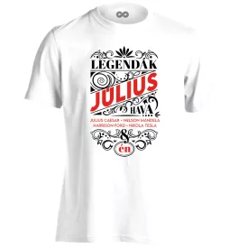 Júliusi Legenda szülinapos férfi póló (fehér)