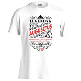 Augusztusi Legenda szülinapos férfi póló (fehér)