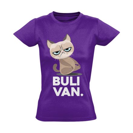 BuliVan macskás női póló (lila)
