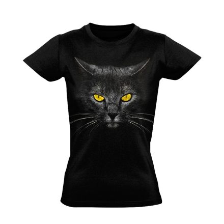 HipnoSzem macskás női póló (fekete)