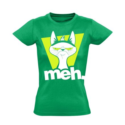 Meh macskás női póló (zöld)