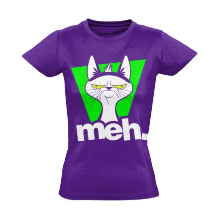 Meh macskás női póló (lila)