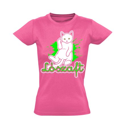 Véleményem macskás női póló (rózsaszín)
