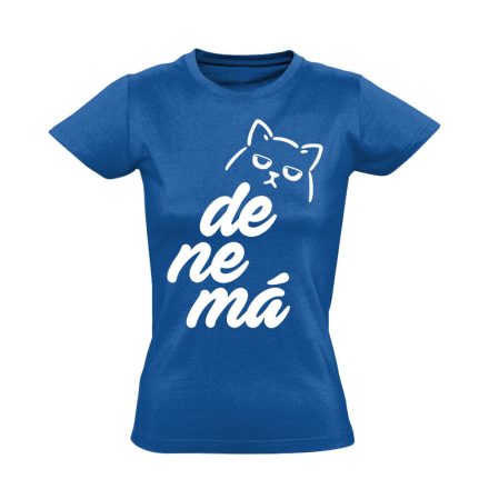 DeNeMá macskás női póló (kék)
