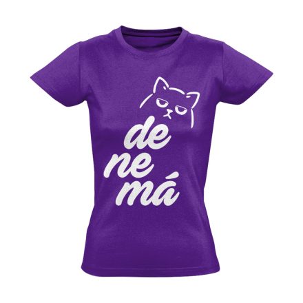 DeNeMá macskás női póló (lila)