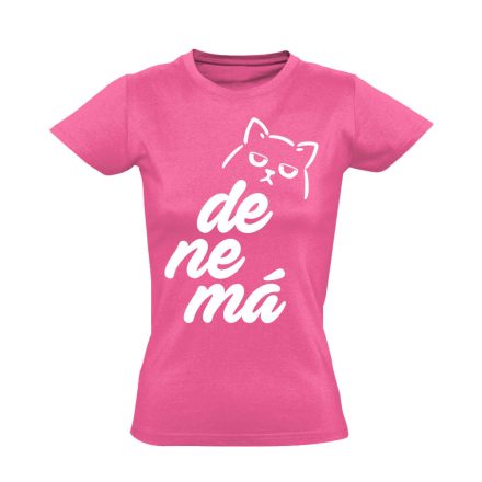 DeNeMá macskás női póló (rózsaszín)