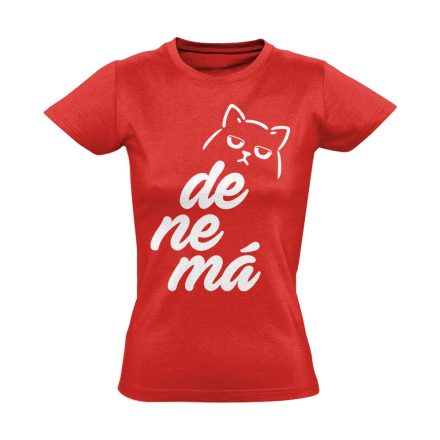 DeNeMá macskás női póló (piros)