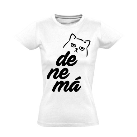 DeNeMá macskás női póló (fehér)