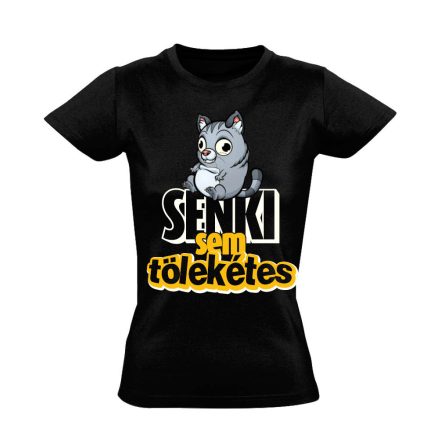PobodyIsNerfect macskás női póló (fekete)