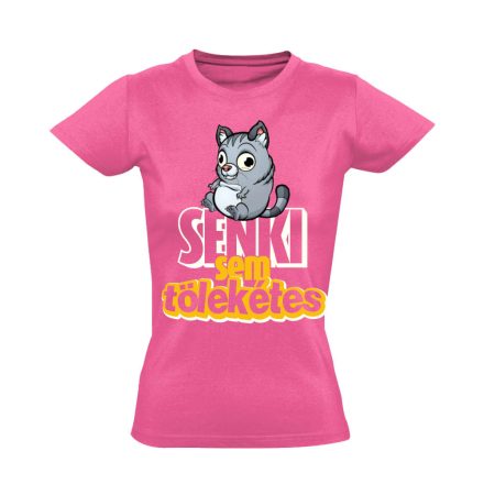PobodyIsNerfect macskás női póló (rózsaszín)