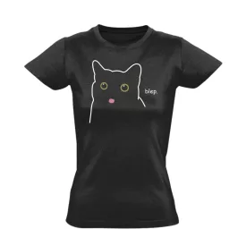 Blep. macskás női póló (fekete)