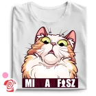 Minyau macskás női póló (fehér)