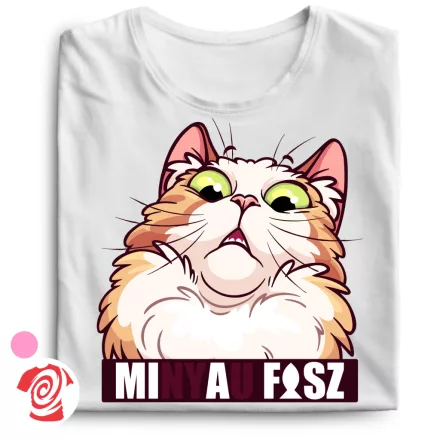 Minyau macskás női póló (fehér)