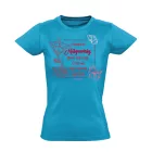 Szirmok Mályvavirág női póló (zafírkék)