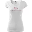 Csokor Mályvavirág női póló (fehér)