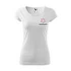 Erős vagy mályva logó női Mályvavirág póló (fehér)