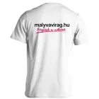 "Erős vagy" férfi Mályvavirág póló (fehér)