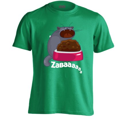 Portré "zaba" macskás férfi póló (zöld)
