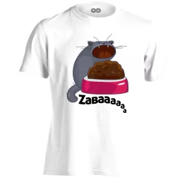 Portré "zaba" macskás férfi póló (fehér)
