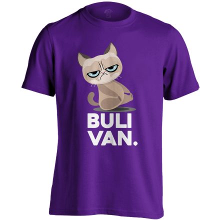 BuliVan macskás férfi póló (lila)