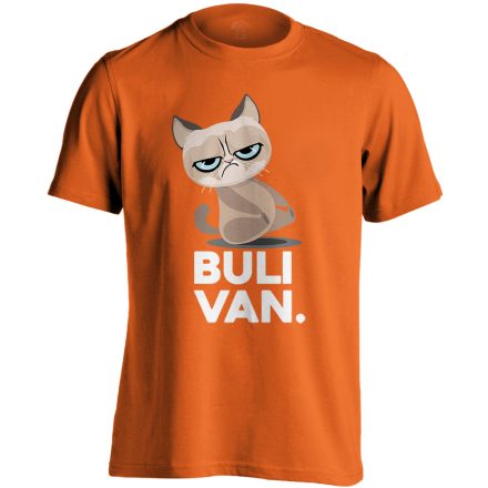 BuliVan macskás férfi póló (narancssárga)
