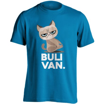 BuliVan macskás férfi póló (zafírkék)