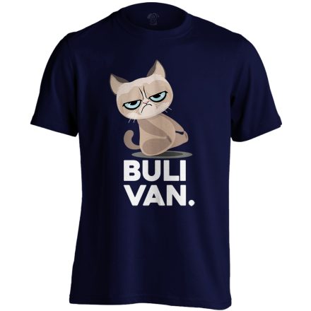 BuliVan macskás férfi póló (tengerészkék)