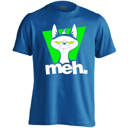 Meh macskás férfi póló (kék)