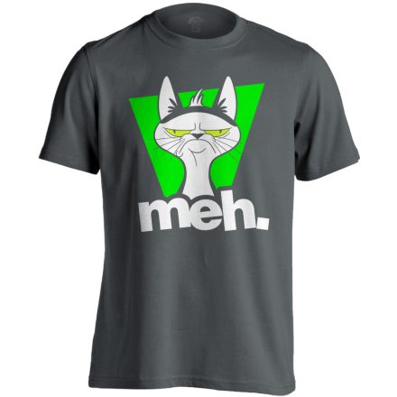 Meh macskás férfi póló (szénszürke)