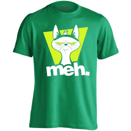 Meh macskás férfi póló (zöld)