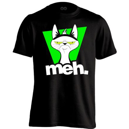 Meh macskás férfi póló (fekete)