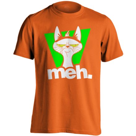 Meh macskás férfi póló (narancssárga)