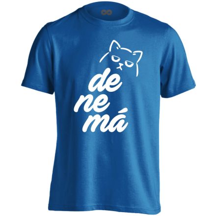 DeNeMá macskás férfi póló (kék)