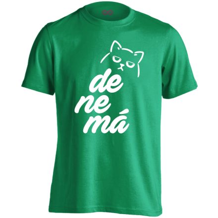 DeNeMá macskás férfi póló (zöld)