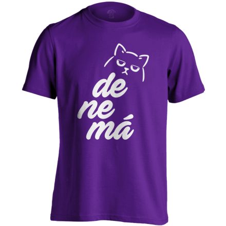 DeNeMá macskás férfi póló (lila)