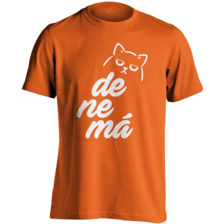 DeNeMá macskás férfi póló (narancssárga)