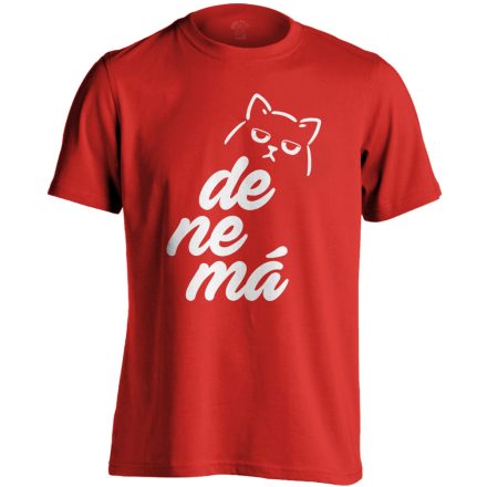DeNeMá macskás férfi póló (piros)