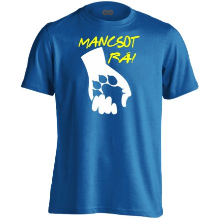 Mancsot rá macskás férfi póló (kék)