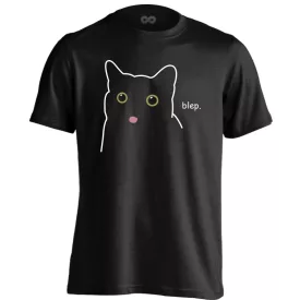 Blep. macskás férfi póló (fekete)