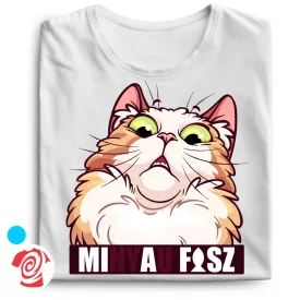 Minyau macskás férfi póló (fehér)