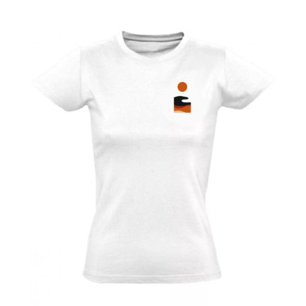 Az alkotás minimalista női póló (fehér)