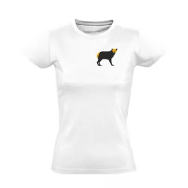 Pásztázó minimalista női póló (fehér)