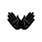 Tenyérlepke minimalista férfi póló (fehér)