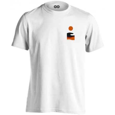 Az alkotás minimalista férfi póló (fehér)