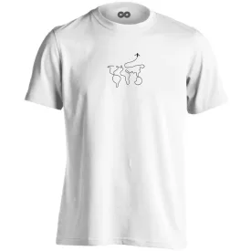 Kalandok minimalista férfi póló (fehér)