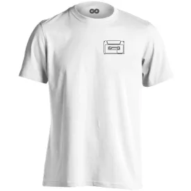 B-oldal minimalista férfi póló (fehér)